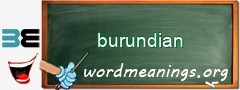 WordMeaning blackboard for burundian